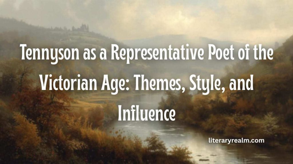 Tennyson as a Representative Poet of the Victorian Age: Themes, Style, and Influence