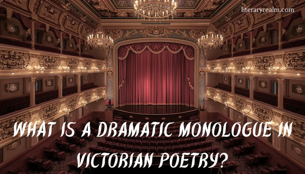 What is a dramatic monologue in Victorian poetry?
